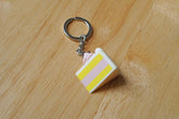 Slice of Cake with Frosting Keychain